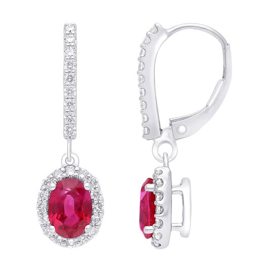 maison birks salon oval ruby drop earrings sg05252e cp ru image number 1