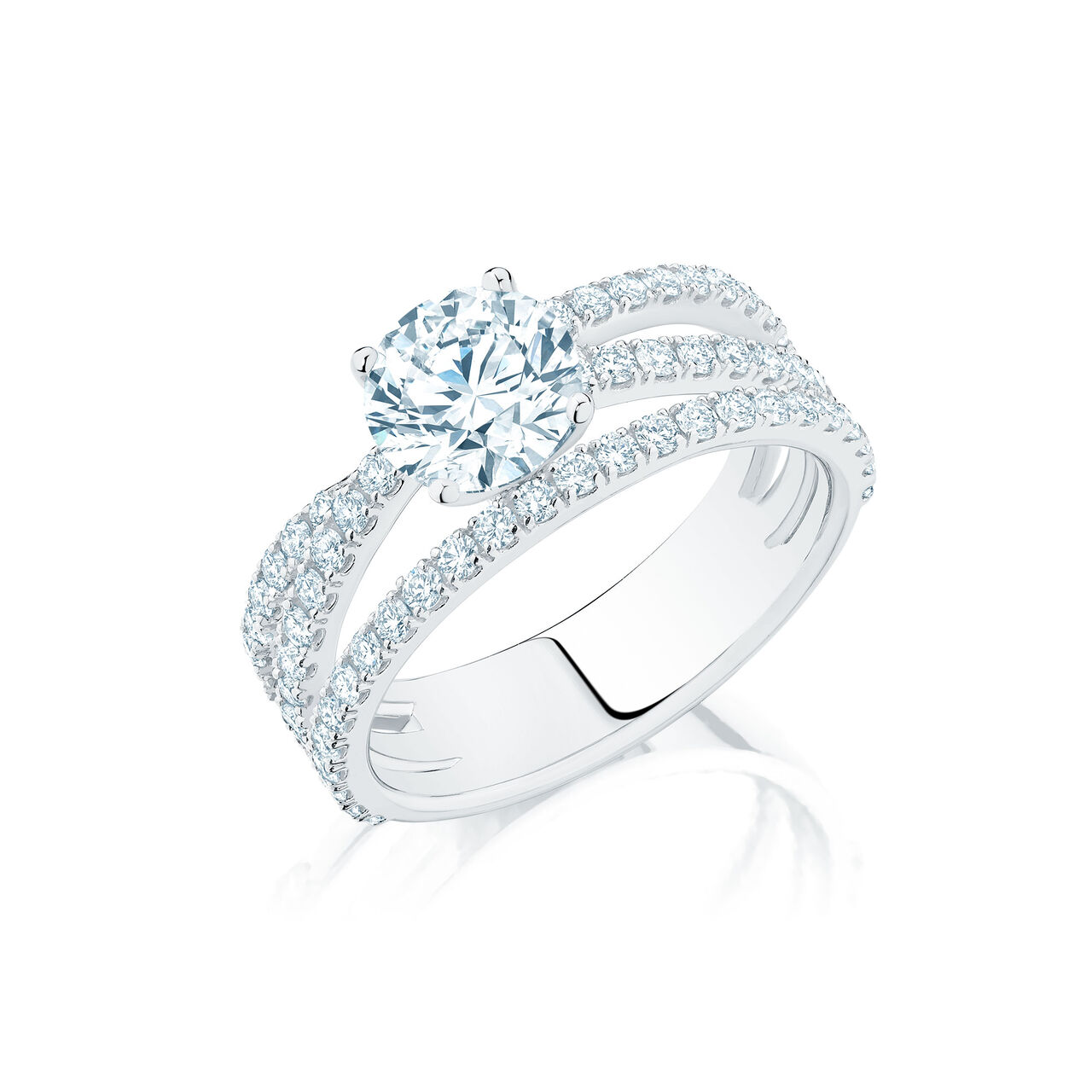 Infinity Diamond Engagement Ring image number 1