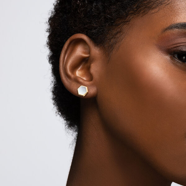 Boucles d'oreilles avec nacre de perle