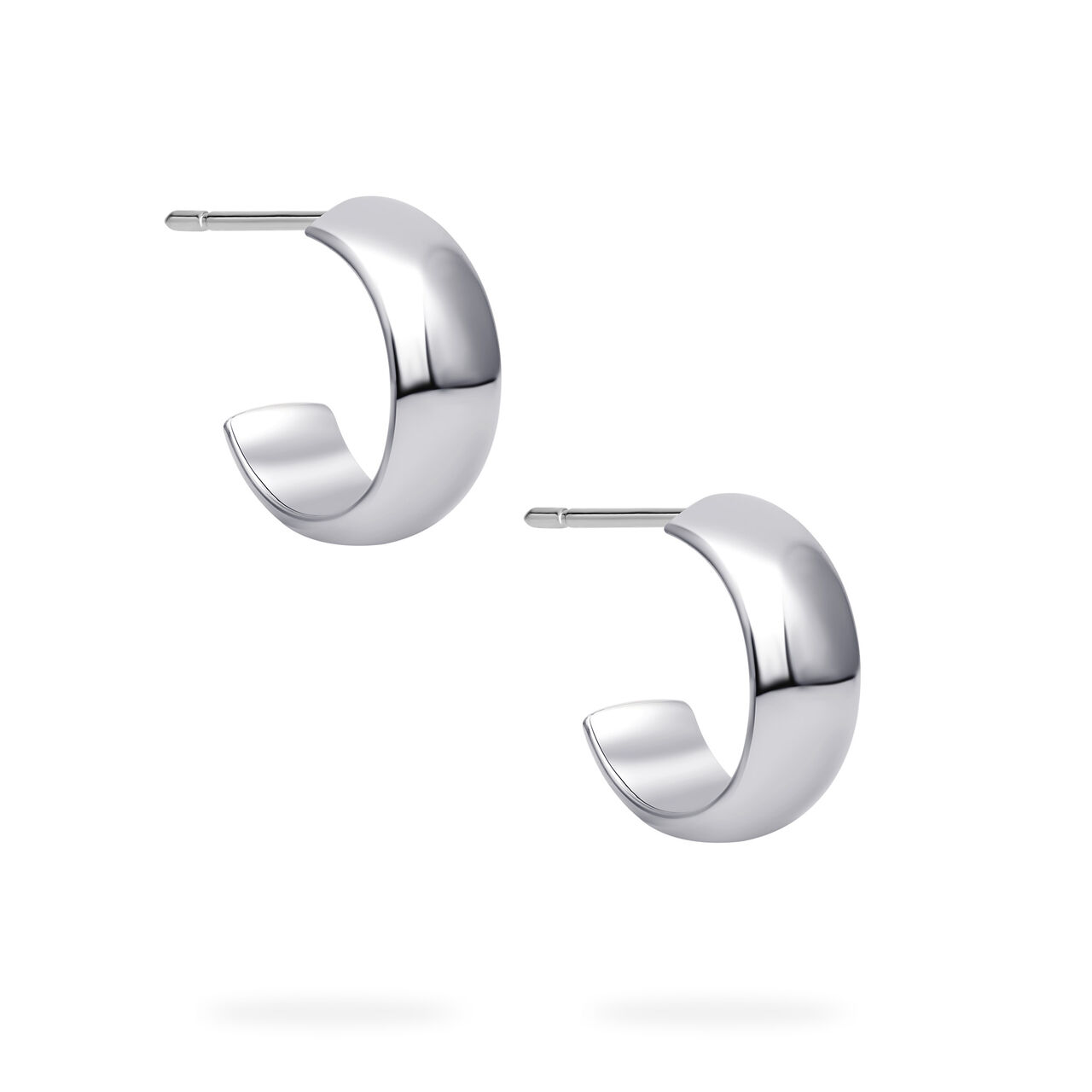 Birks Essentials Sterling Silver 13 &times; 5 mm Hoop Earrings image number 1