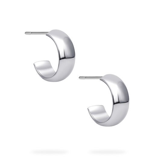 Birks Essentials Sterling Silver 13 &times; 5 mm Hoop Earrings image number 1
