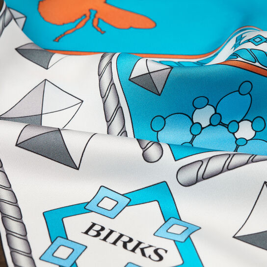 Birks Silk Scarf Pattern Details 450016608279. image number 3