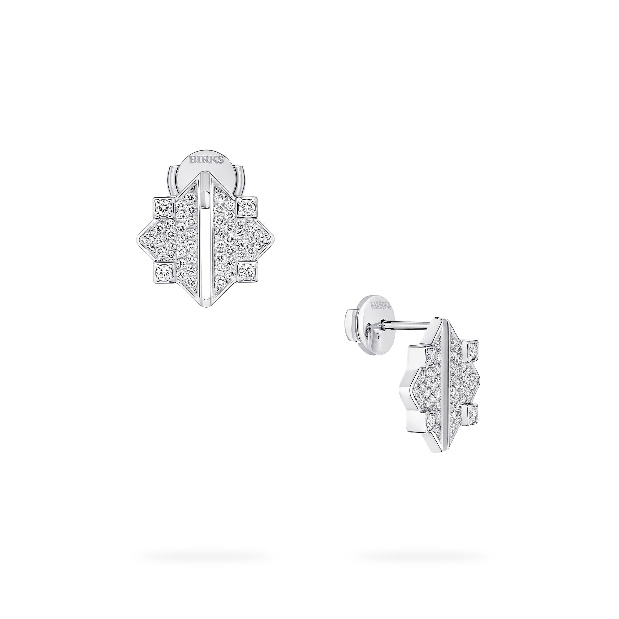 White Gold and Diamond Earrings