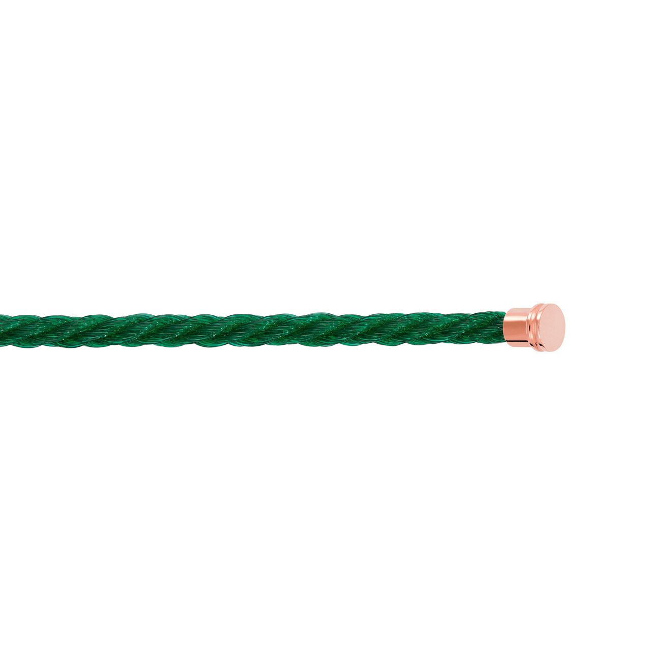 Fred Rose Gold Plated Stainless Steel Medium Green Cable 6B1088 Details image number 1