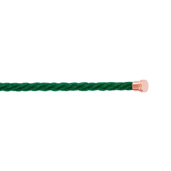 Fred Rose Gold Plated Stainless Steel Medium Green Cable 6B1088 Details image number 1
