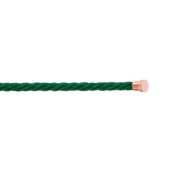 Cable vert en acier inoxydable plaqué or rose, modèle moyen