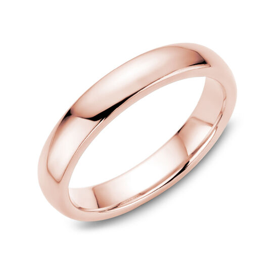 Birks Wedding Band 4 mm Rose Gold Angled image number 1