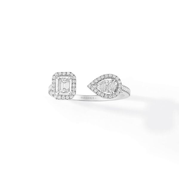 My Twin White Gold Diamond Pavé Ring