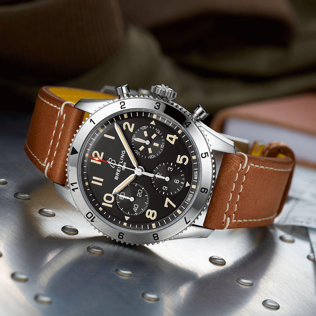 Classic AVI P-51 Mustang Automatic Chronograph 42 mm Stainless Steel