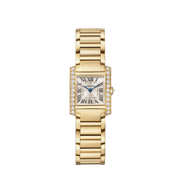 Tank Française Small Quartz 26 x 21 mm Yellow Gold and Diamond