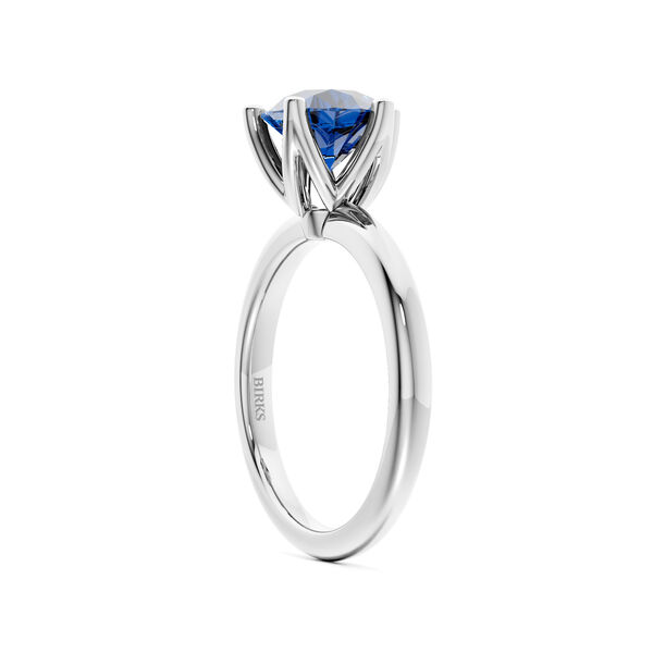 Round Sapphire Solitaire Engagement Ring