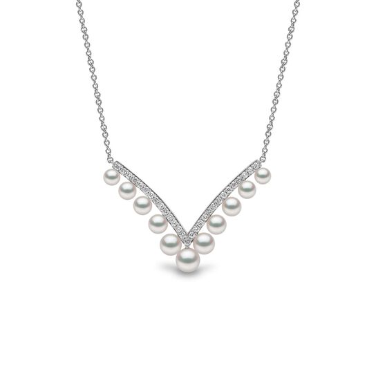yoko london sleek white gold v diamond necklace qyn2230 7x front image number 0