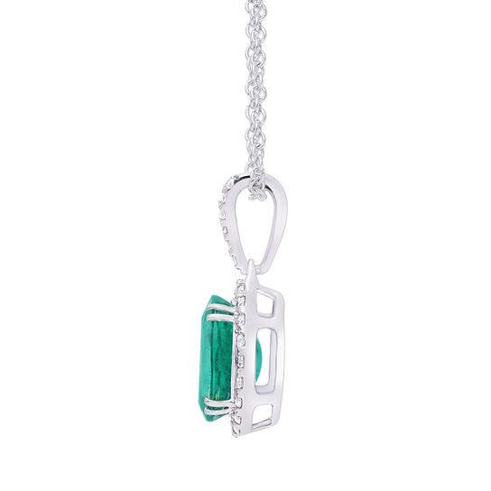 maison birks salon oval green emerald diamond halo sg15798p em 8x6 side image number 1