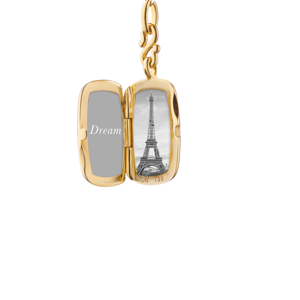 Médaillon Slim Lockets Britt en or jaune