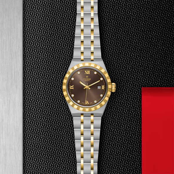 TUDOR Royal Automatic 28 mm Yellow Gold, Stainless Steel and Diamond