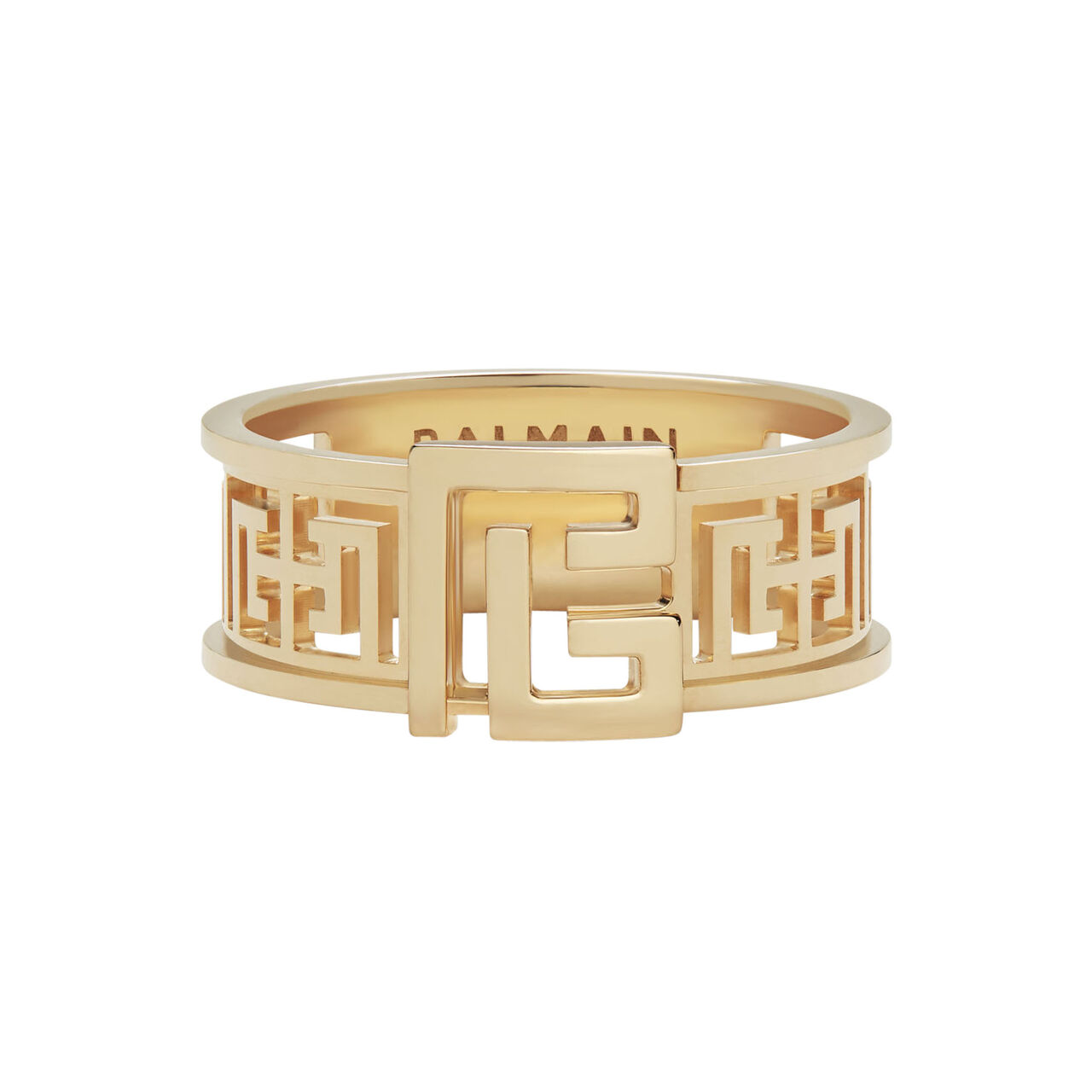 Labyrinth Frieze Yellow Gold Ring image number 0
