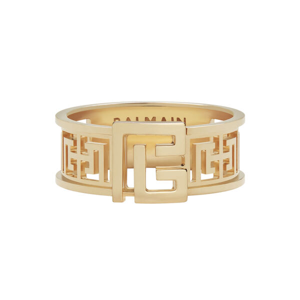 Labyrinth Frieze Yellow Gold Ring