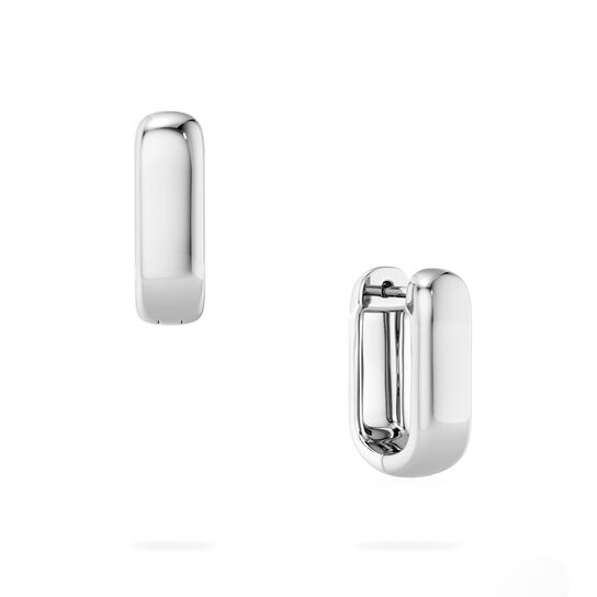 Birks Essentials Silver U-Shape Huggies, 16MM image number 0