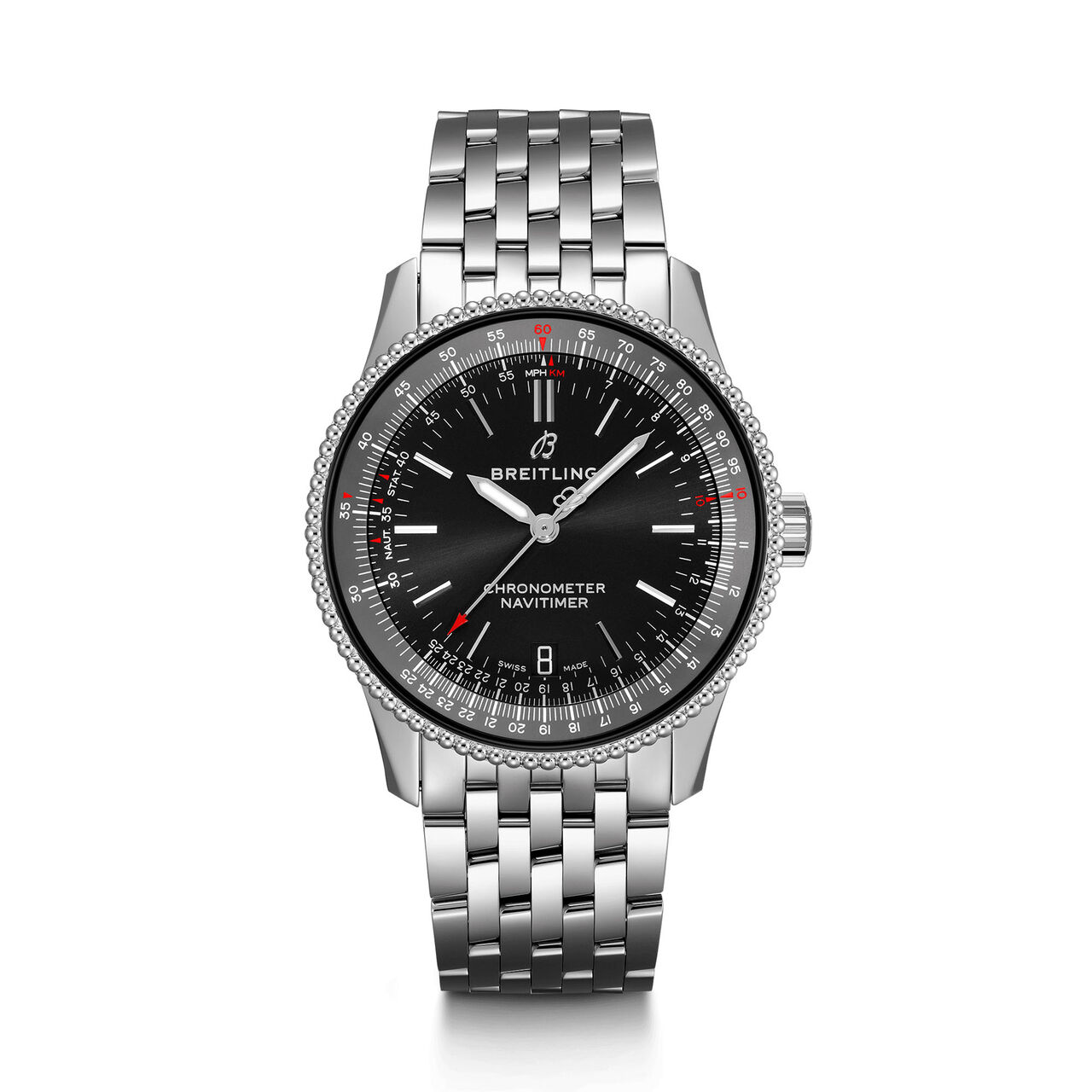 maison birks breitling navitimer automatic 38 steel black a17325241b1a1 image number 0
