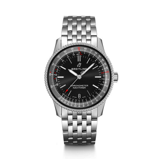 maison birks breitling navitimer automatic 38 steel black a17325241b1a1 image number 0
