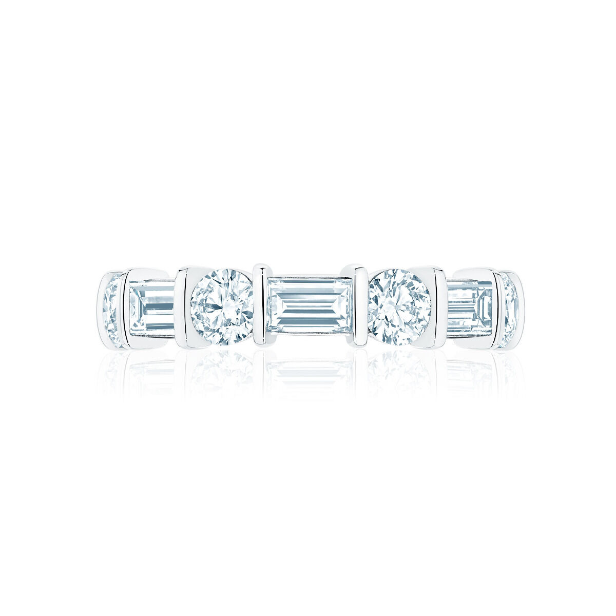 Platinum hotsell baguette band