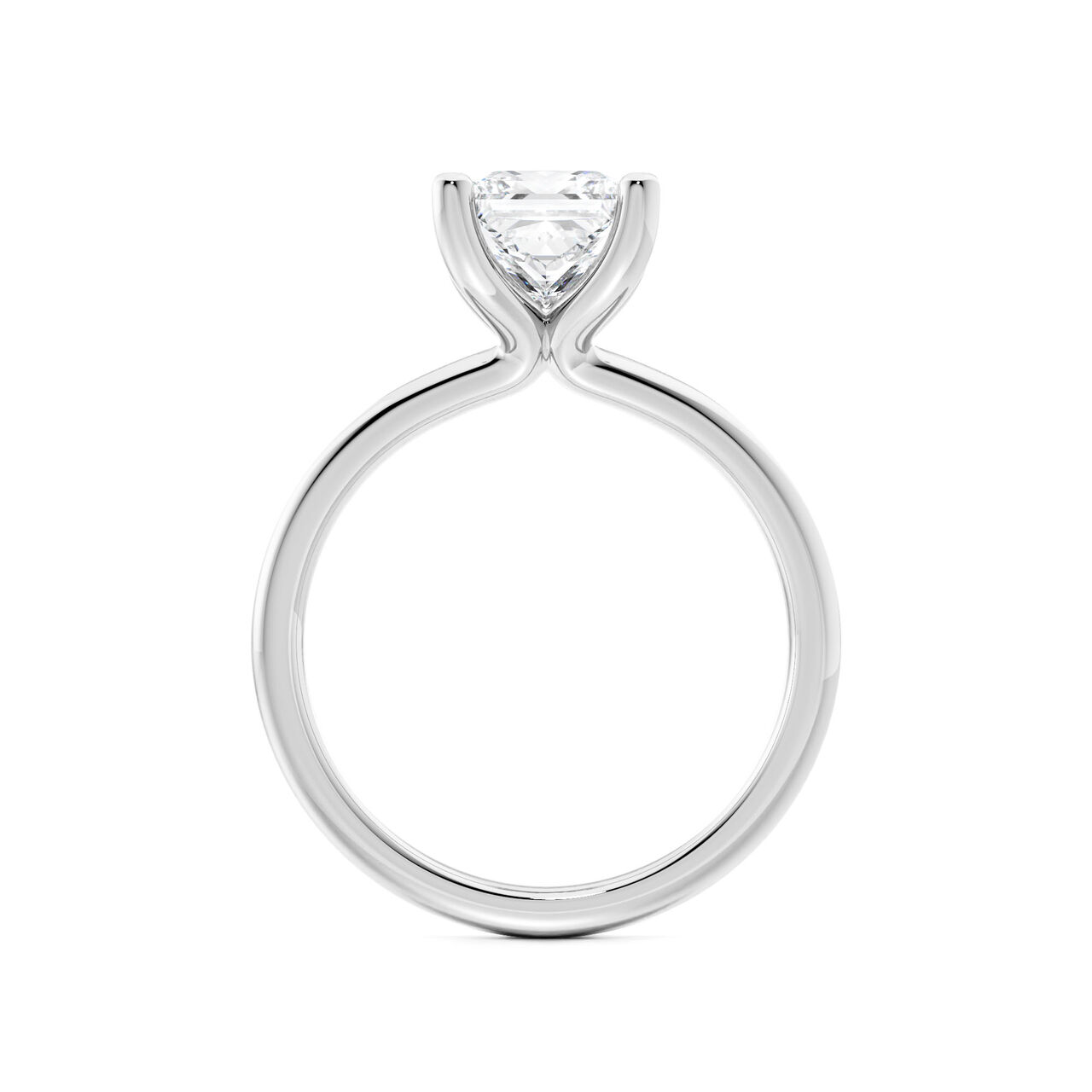Birks Ros&eacute;e du Matin Princess-Cut Solitaire Diamond Engagement Ring in Platinum image number 2