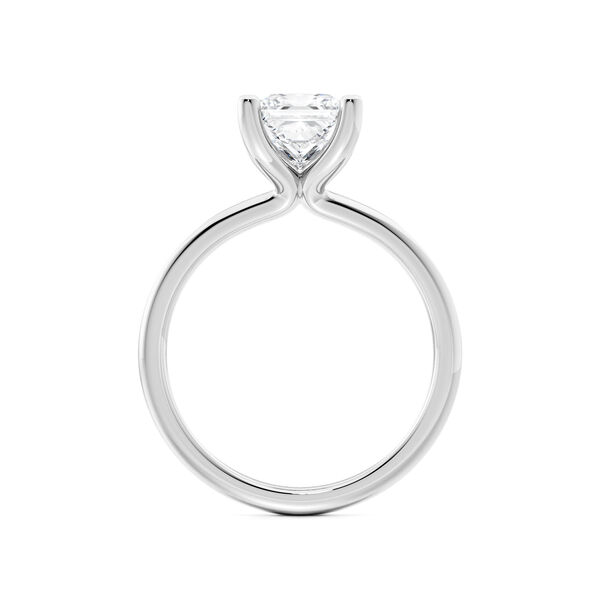 Princess-Cut Solitaire Diamond Engagement Ring in Platinum