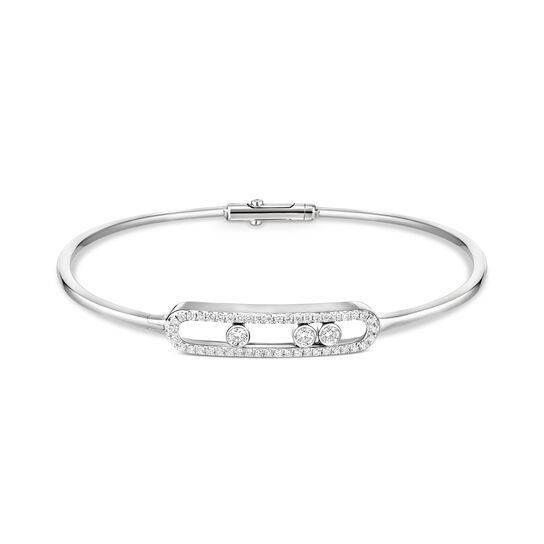 Messika Move Classic White Gold and Diamond Pav&eacute; Bangle image number 0