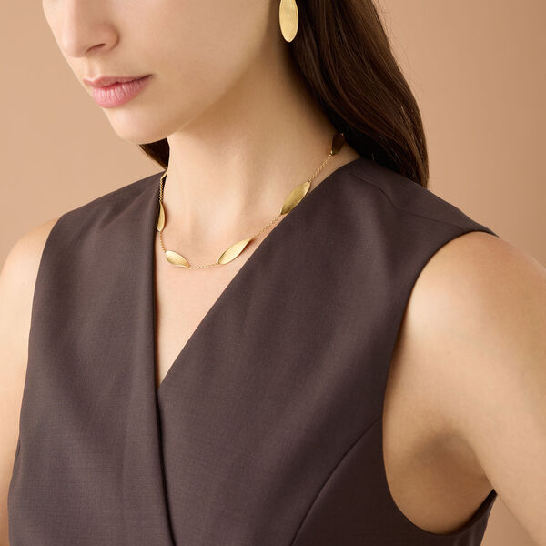 Lunaria Twist Yellow Gold Necklace