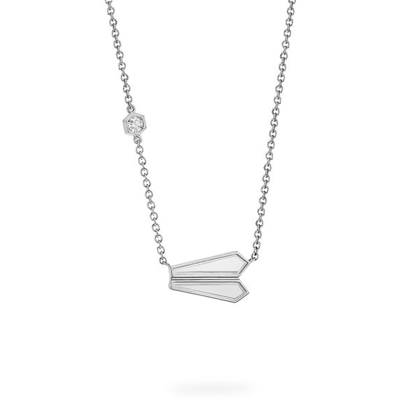 Sterling Silver and Diamond Pendant Necklace