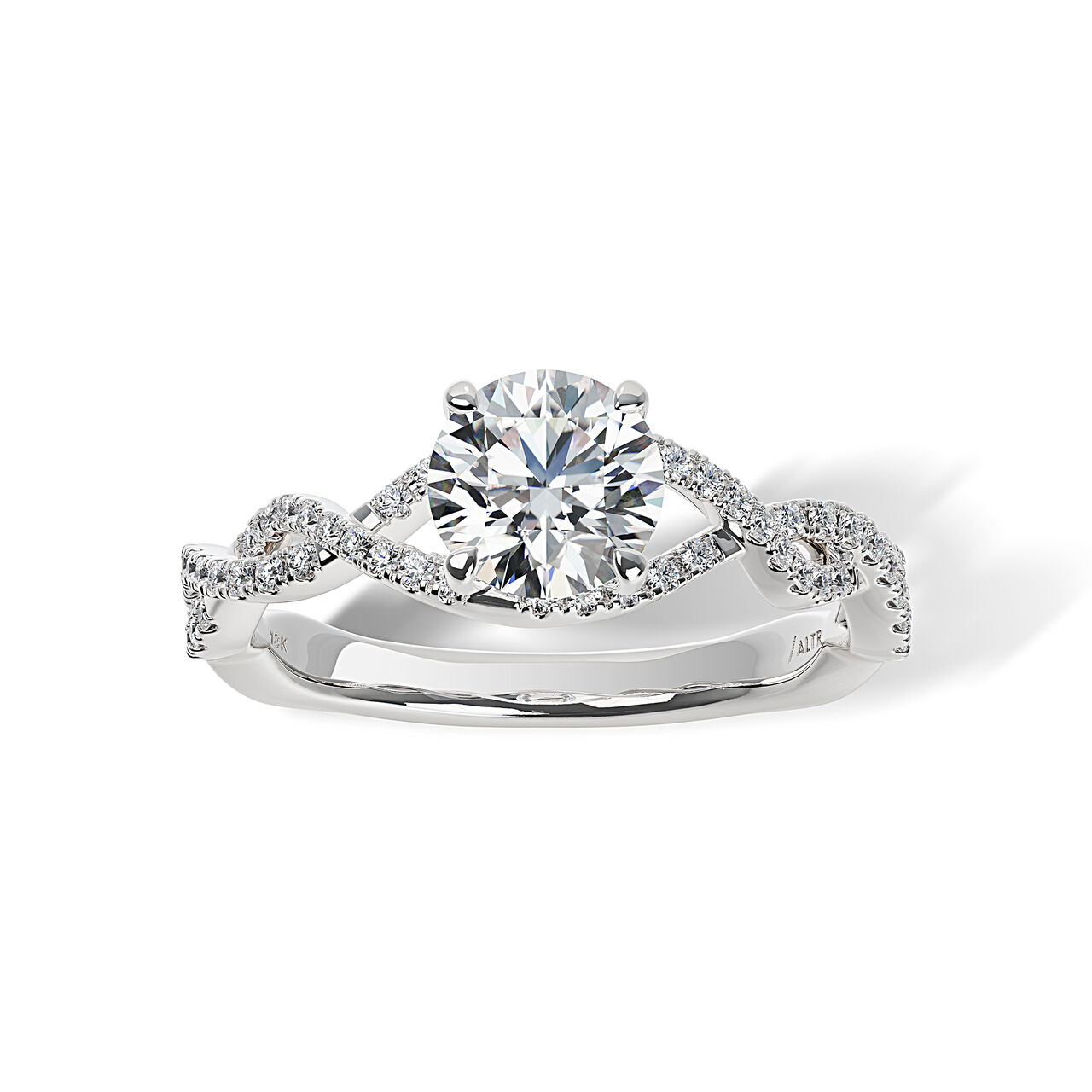 altr-lab-grown-diamond-round-solitaire-diamond-engagement-ring-with-twisted-band-zr1029e-126hd-d-front image number 0