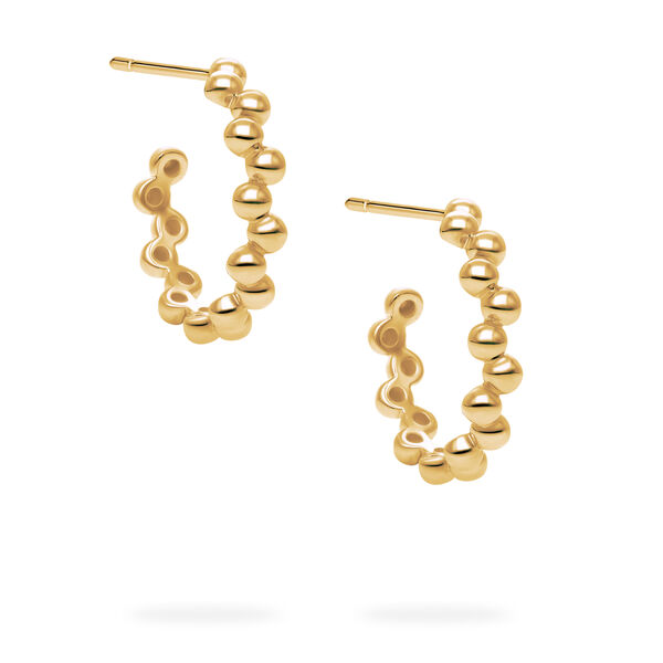 Yellow Gold Splash 18 mm Hoop Earrings