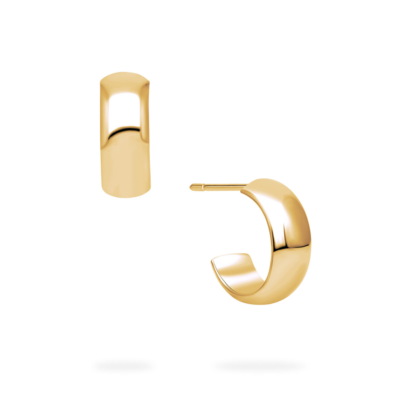Birks Essentials Yellow Gold Narrow Hoop Earrings image number 0