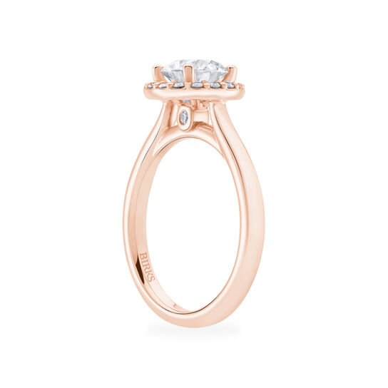 Birks-1879-Rose-Gold-Halo-Engagement-Ring image number 2
