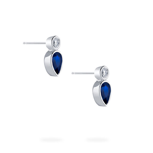 Boucles d'oreilles en saphir et diamants