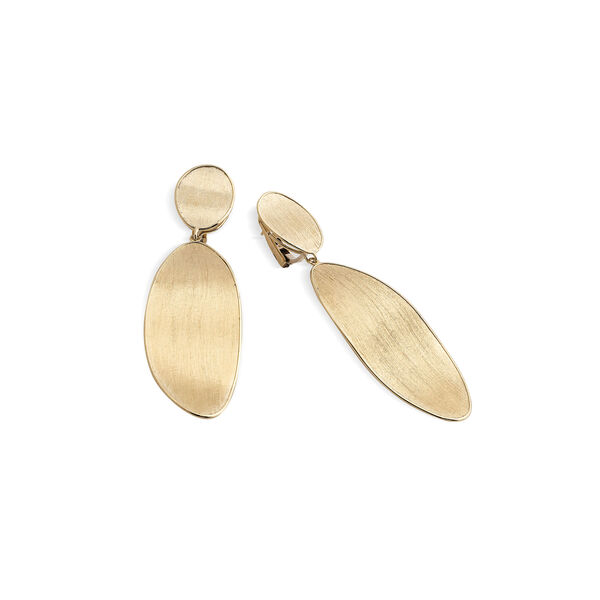 Boucles d'oreilles pendentives pendentives Lunaria en or jaune