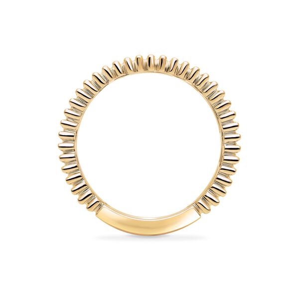 Bague plissée en or jaune, 8MM