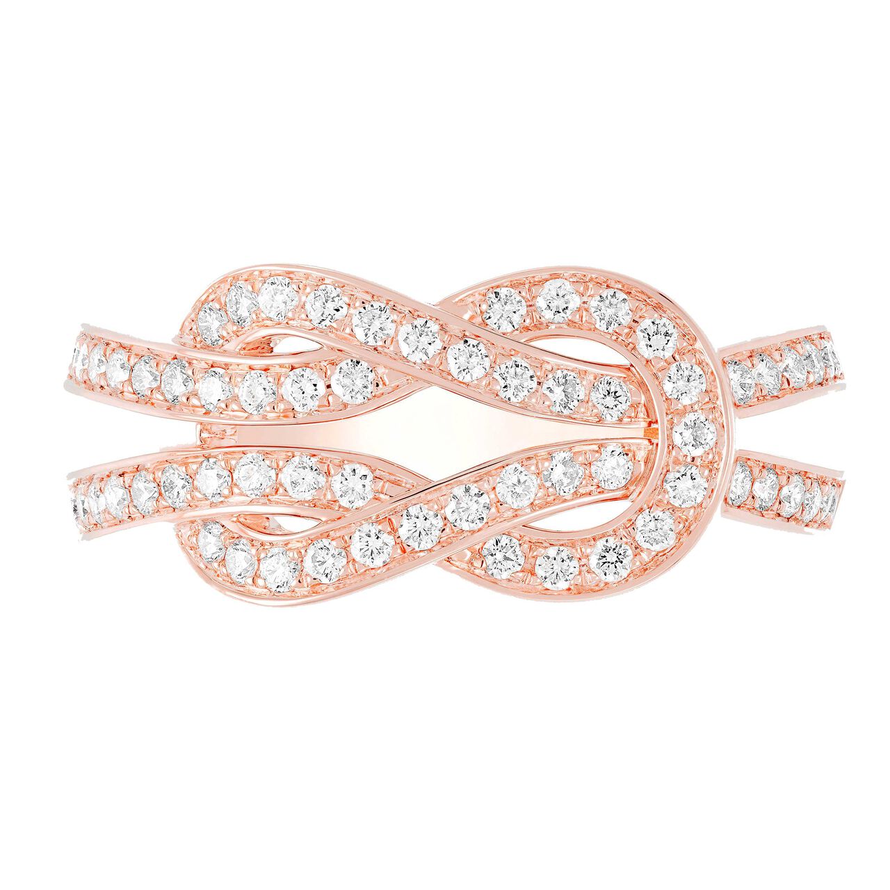 Chance Infinie Medium Rose Gold Diamond Pavé Ring image number 0