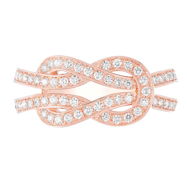 Chance Infinie Medium Rose Gold Diamond Pavé Ring
