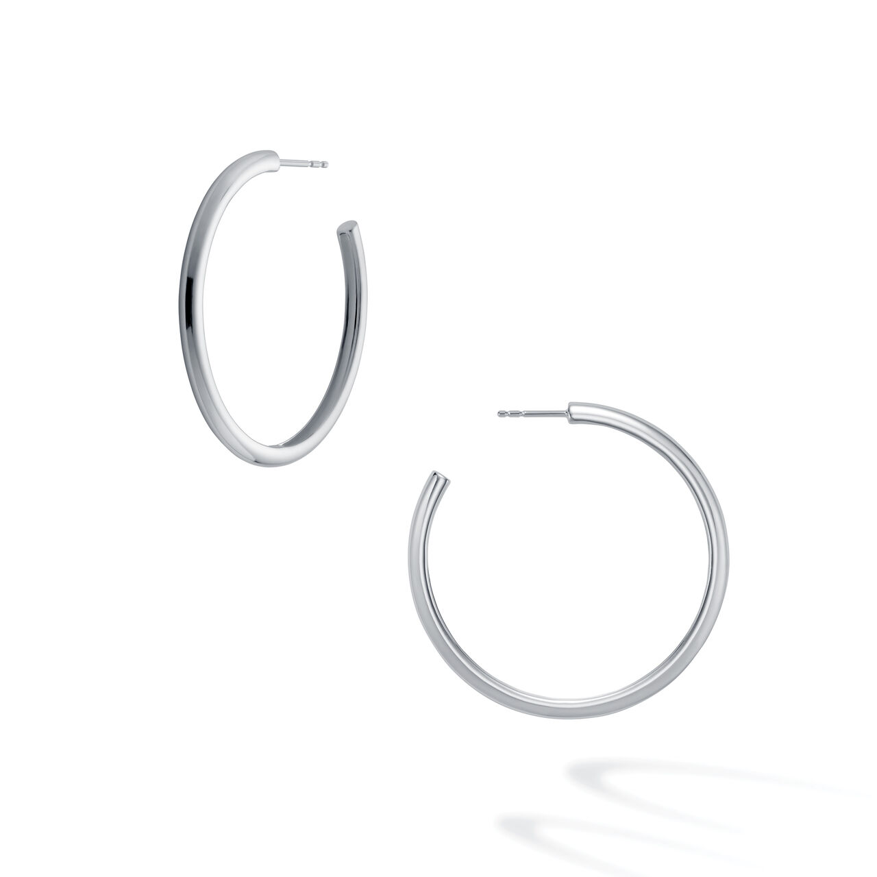 bijoux birks essentials 35mm sterling silver hoop earrings image number 0