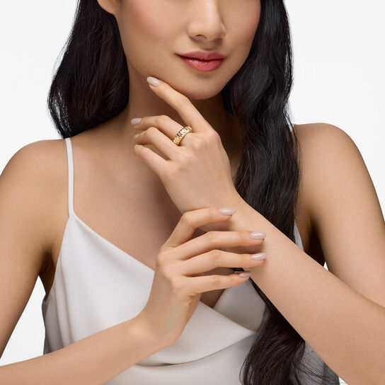 Birks Essentials Yellow Gold Textured Ring image number 1