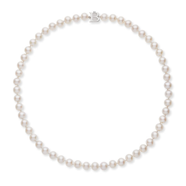 7.5-8 mm Cultured Freshwater Pearl Necklace in Sterling Silver