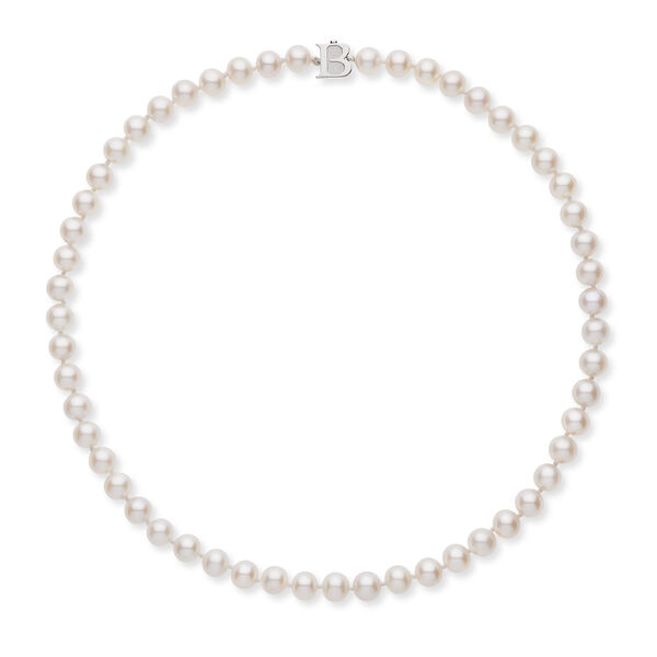 Collier de perles 7,5-8 mm de culture d'eau douce en argent sterling