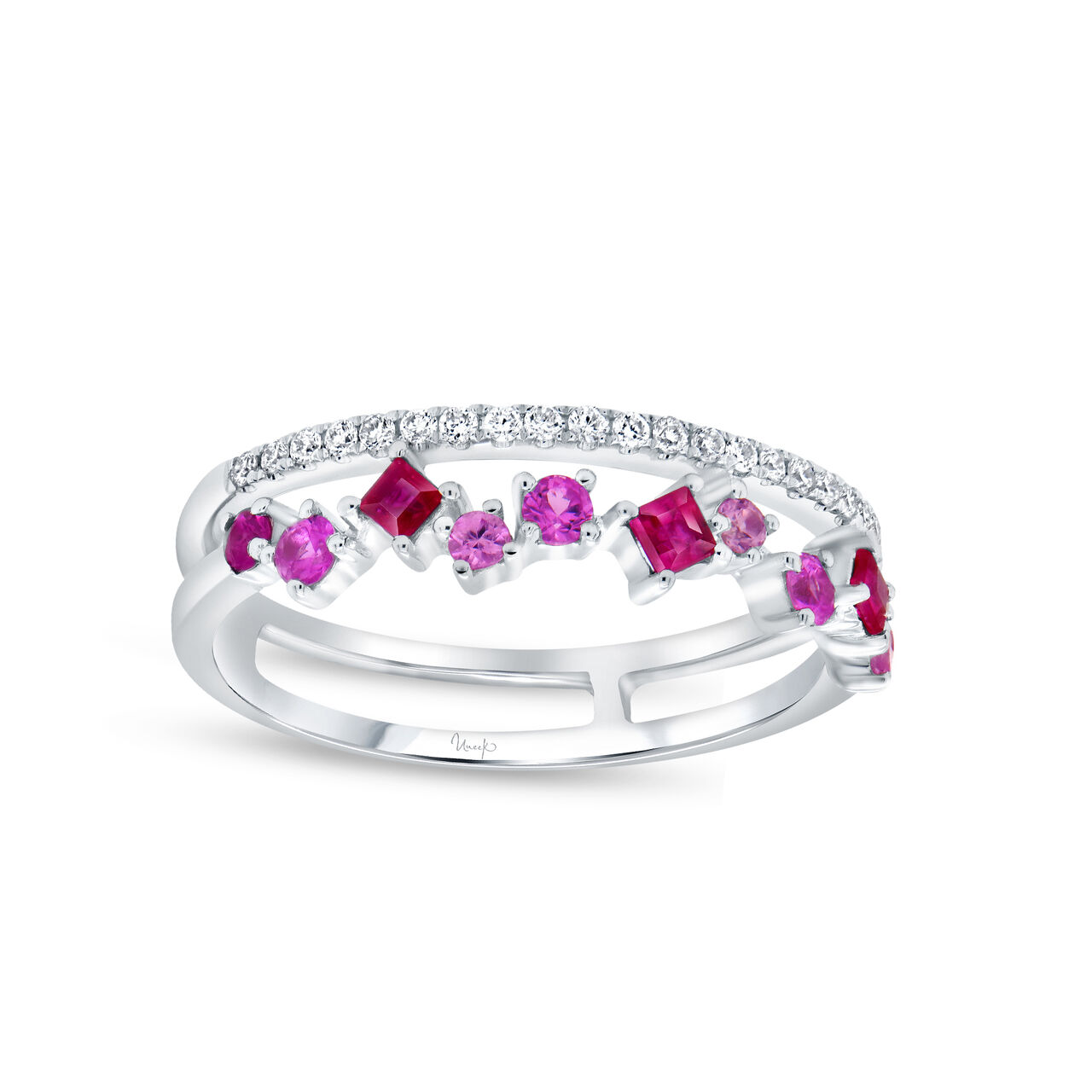 Uneek White Gold Ring Diamonds LVBAD302RPS Front image number 0