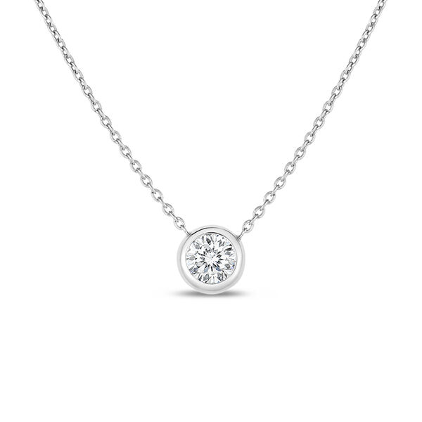 Pendentif en or blanc orn&eacute; de diamants 0.38ct