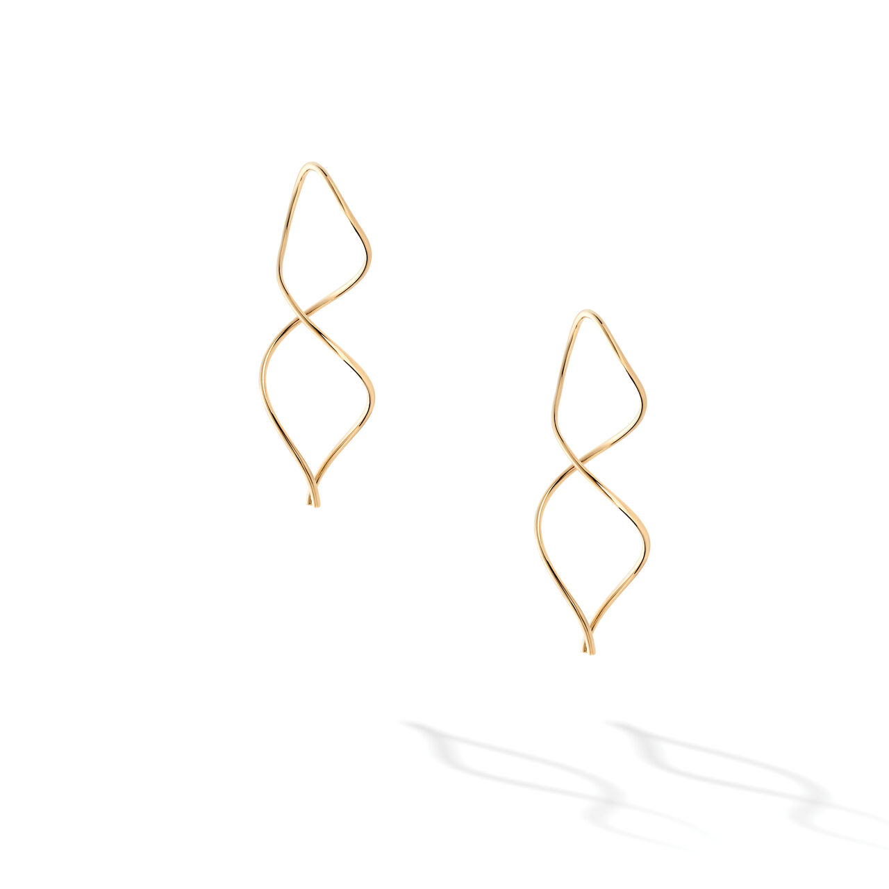 Birks Essentials Yellow Gold Spiral Wire Earrings image number 2