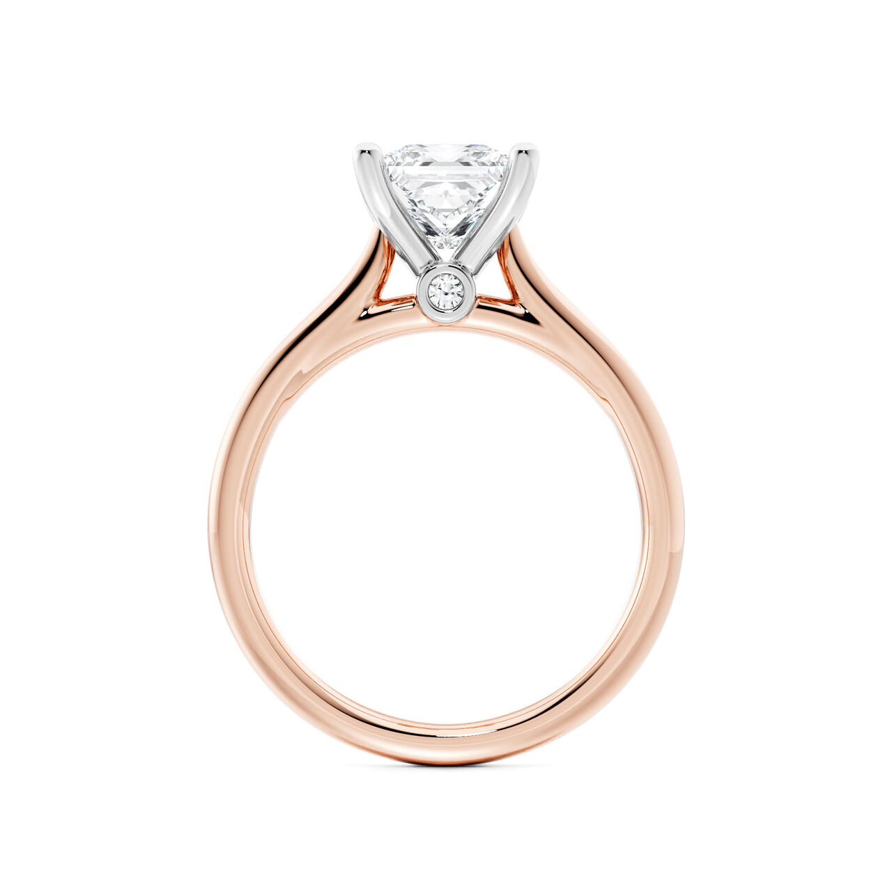 Birks 1879 Princess-Cut Solitaire Diamond Engagement Ring in Rose Gold image number 2