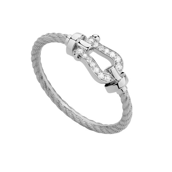Force 10 Small White Gold and Diamond Pav&eacute; Ring