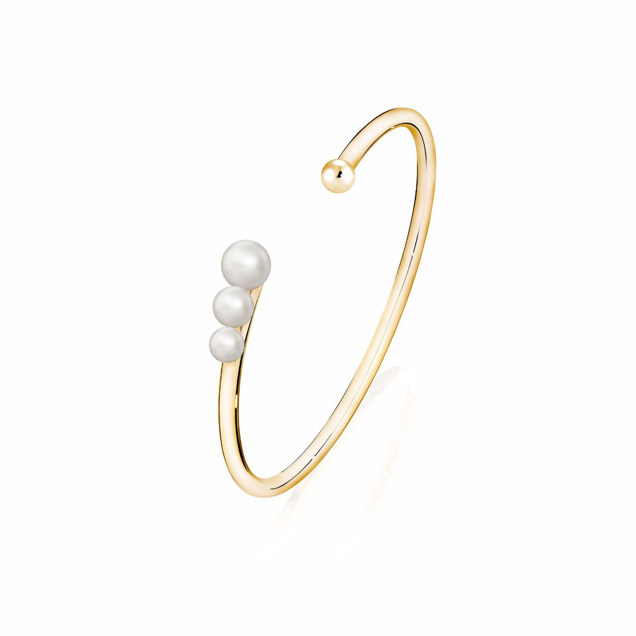 bijoux birks gold and pearl cuff bracelet image number 0