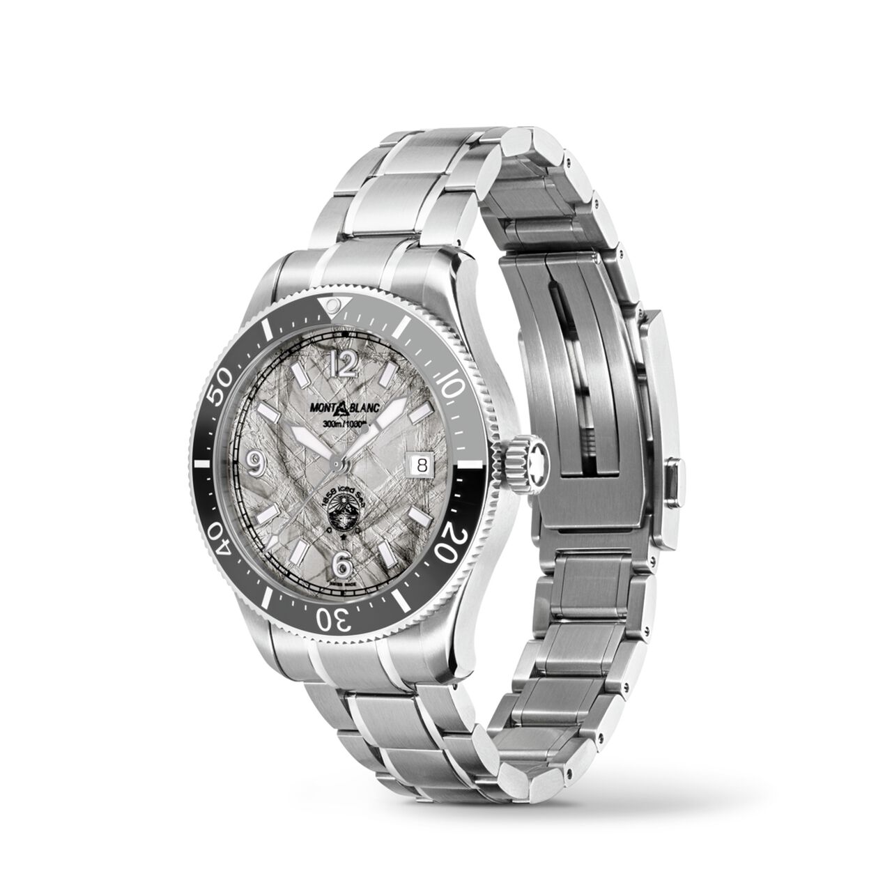 Montblanc 1858 Iced Sea Automatic 41 mm Stainless Steel 130793 Angle image number 2